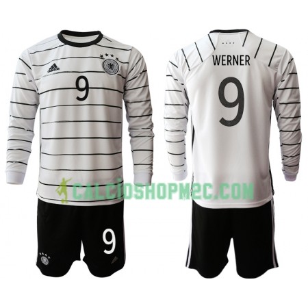 Germania Timo Werner 9 Bambino Maglia Prima Euro 2020 Manica Lunga (+ Pantaloncini)